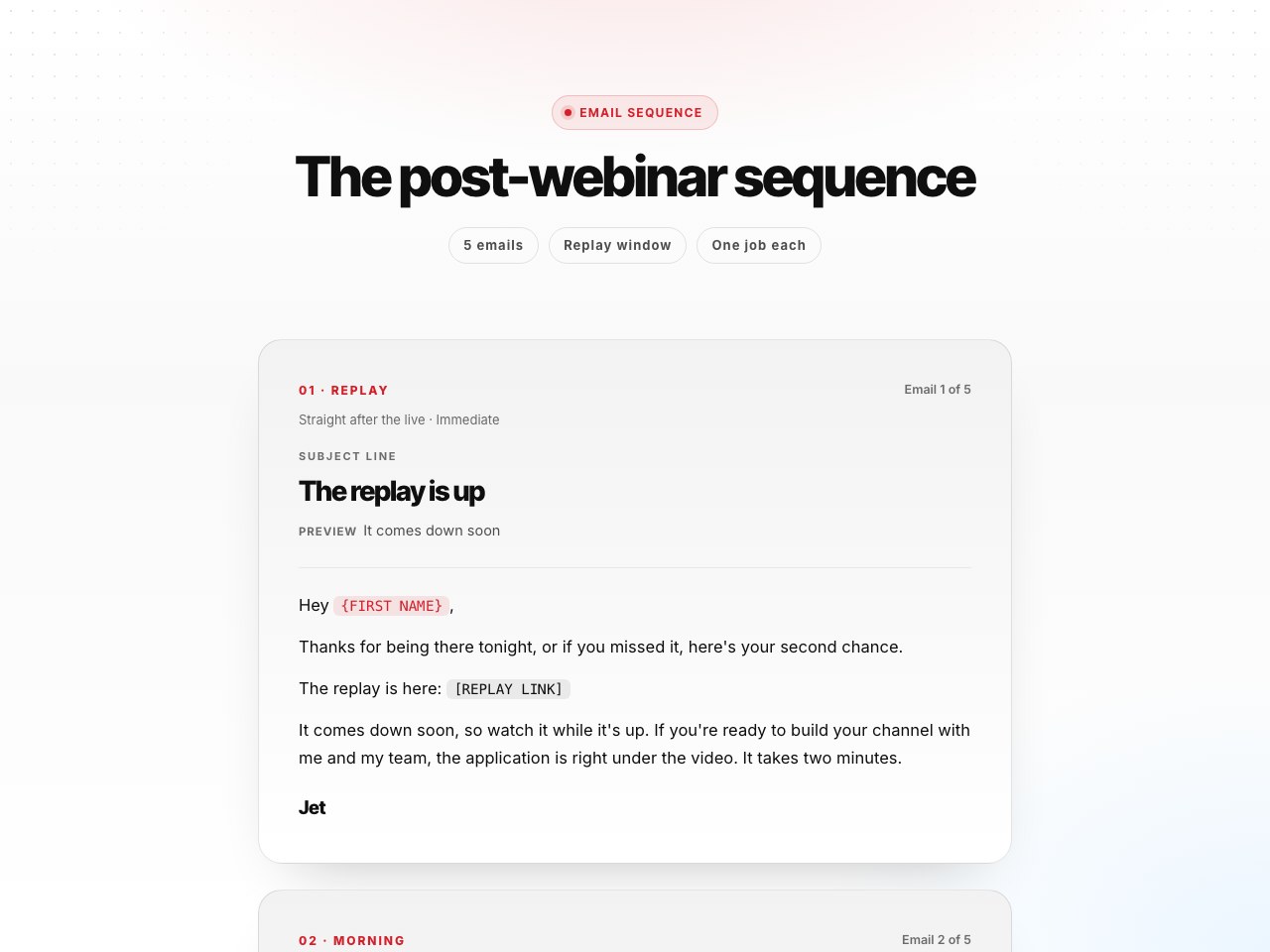 Post-webinar preview