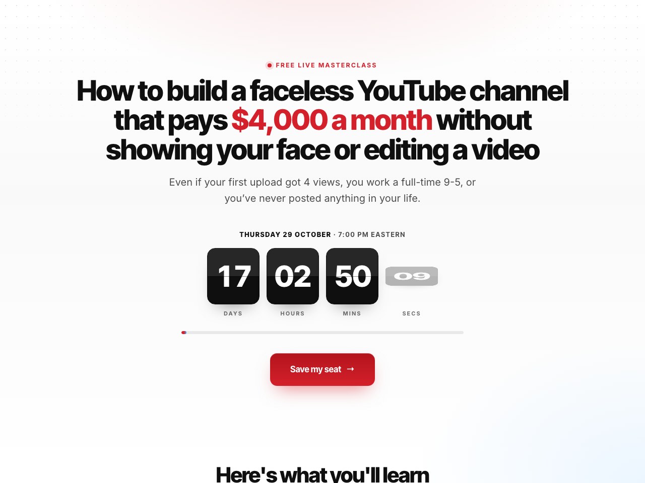 Registration page preview