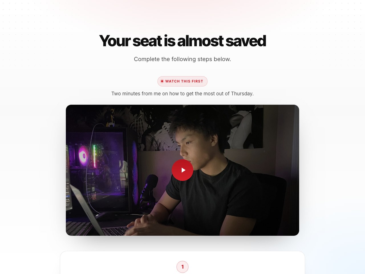 Thank-you page preview